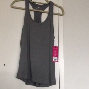 Grey racer back yoga top in LARGE size